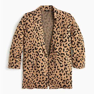 Sophie open-front sweater-blazer in leopard